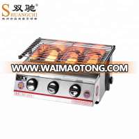 Commercial Stainless Steel Gas BBQ Grill 3 burners ,eco-technology promotion gas roaster