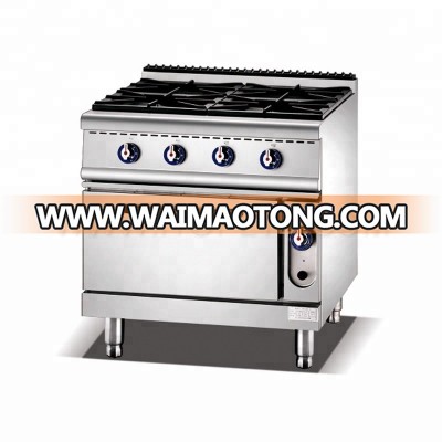 industrial stainless steel gas range cookers with 4-burner