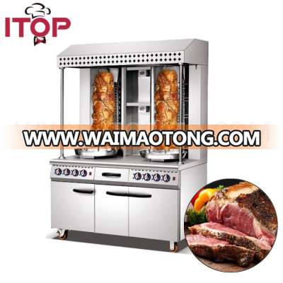 stainless steel electric shawarma with cabinet kitchen restaurant used equipment