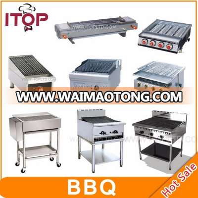 commercial stainless steel gas or electric charcoal barbecue bbq grill for party